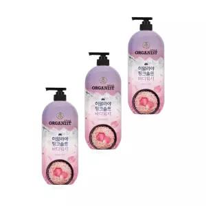 온더바디 향이오래가는 고보습 거품 무자극 바디클렌저 핑크솔트 로즈향 900ml 3개