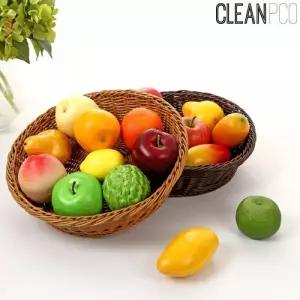 리빙라이프 원형 라탄 다용도 수납바구니(소)