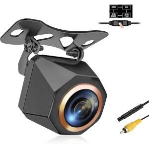 1080P 차량용 백업 카메라 3MP 170 AHD CVBS 범용 후방 뷰 카메라(야간 시야 및 4가지 모드 포함) 12-24V IP68K 가이드 라인 미러/일반 스위치 후방/전면/측면 SUV 트럭 대형 트럭