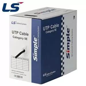 LS전선 CAT.5E UTP 옥외용 케이블 200m (철심/단선/블랙) UTP-E-C5G-E1VA-M 4P BK-WD6A6D1