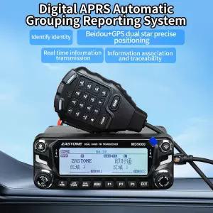 ZASTONE MD9000 DMR 디지털 차량용 무전기 50W 듀얼 밴드 모바일 라디오 GPS APRS 무전기 AES256 DTMF 아마