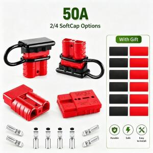 24팩 50A 와이어 커넥터 12-36V 배터리 6-12 AWG 케이블 카 ATV 윈치용 빠른 연결 분리 플러그