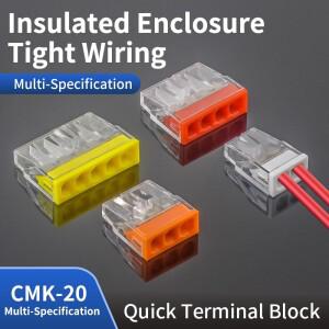 JINH 2050개 CMK20 미니 퀵 터미널 블록, 234568 포트 푸시인 커넥터, 소형 전기 연결용