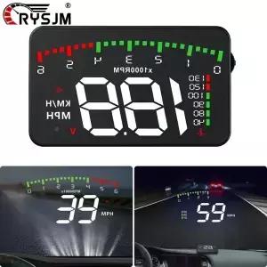 A900 자동차 OBD2 HUD 앞유리 프로젝터 EOBD 헤드업 디스플레이 속도계 전자 액세서리 수온 전압 RPM