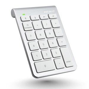 MACALLY BLUETOOTH 노트북용 숫자 패드 - 무선 키패드 데이터 입력을 위한 22개의 키 키패드 MAC IMAC 애플호환 아이패드호환 아이폰호환 IOS 노트북 PC ANDROID SILVER와 호환되는 NUMPAD