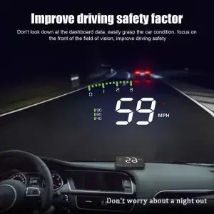 3.5인치 A900 OBD 자동차 헤드업 디스플레이 HUD 윈드실드 프로젝터 속도계 타코미터 전압 RPM MPH KMH