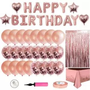 buyus  Happy Birthday 생일파티 10종 풀세트 가랜드 은박 알파벳 풍선 에어펌프증정  굿딜 브이숍 illo001