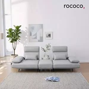 [로코코]로코코 알릭스 스윙 기능성 천연면피가죽 3인 소파(스툴포함)