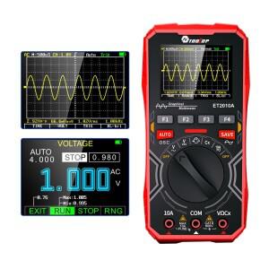 TOOLTOP ET2010A LCD 디지털 멀티미터 2.5Msps 샘플링 1MHz 아날로그 대역폭 오실로스코프 4000 카운트 그