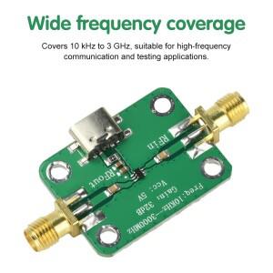 통신 시스템용 DC 5-12V 10KHz-3GHz RF 광대역 증폭기 모듈 32dB 이득 저잡음 중간 전력 LNA 타입 C