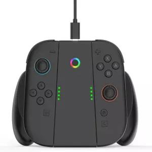 JDDWIN 스위치 2 조이콘 충전 그립 2025 및 OLED/ODM 액세서리와 호환되는 컴포트 컨트롤러 충전기 LED