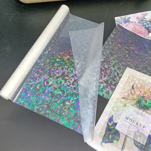Aliutle 1PC BOPP 홀로그램 프리코 호환팅 보겐 구조 필름 8.6x196.8인치 0.98밀리미터 투명 방수 스크래치