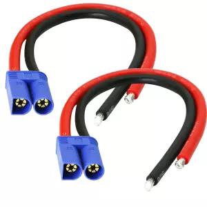 EC5 남성 케이블 어댑터 바나나 커넥터 20cm 10awg 실리콘 와이어 2팩