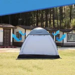 텐트 방수 그늘막 피크닉 돔텐트 낚시 원터치 그레이 자동텐트