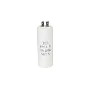 1개 CBB60 작동 커패시터 원통형 이중 삽입 4UF 450VAC 50/60Hz 워터 펌프 세탁기 냉장고 등에 적합