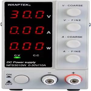 벤치 POWER LOGIC 공급 장치 Wanptek nps3 플스호환용010w 안정화 직류 조절 가능한 4자리 실험실 30v 10a