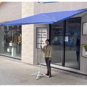 직사각형 하프 카페 3.5x2m 옥상 정원 파라솔 차양 반쪽
