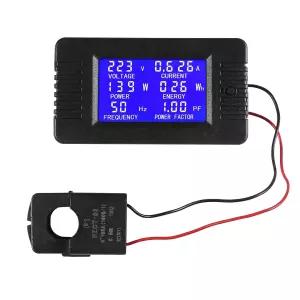 AC 디지털 미터 80260V 100A LCD 디스플레이 전류 전압 전력 에너지 주파수 계수 멀티미터 암미터 전압계