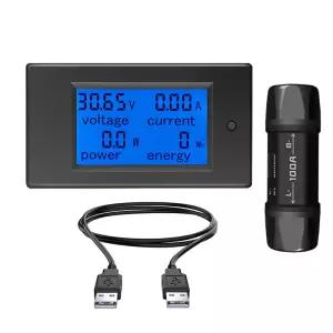HiLetgo PZEM051 DC 디지털 전류계 전압계 0100A 다기능 전압 전류 전력 에너지 LCD 디스플레이 미터 100A