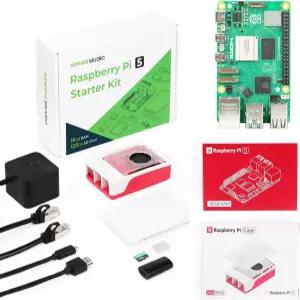 라즈베리 파이 5 스타터 키트 16GB RAM 마이크로 SD 카드 64비트 OS 사전 탑재