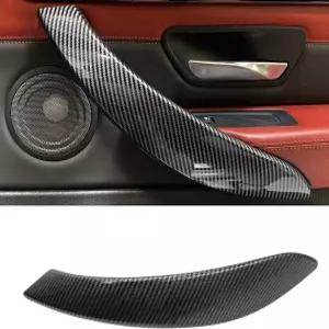 Jaronx ABS 탄소 섬유 패턴 도어 핸들 외부 커버 BMW 3/4 시리즈와 호환 우측 조수석 내부 3 F30/F31