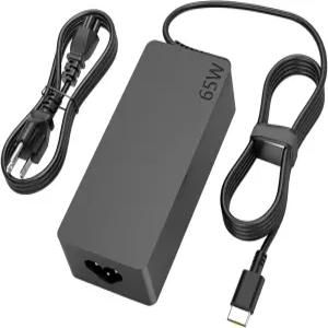 65W 레노버 노트북 충전기 USB C 교체 씽크패드 요가 크롬북 씽크북 범용 타입 호환됨