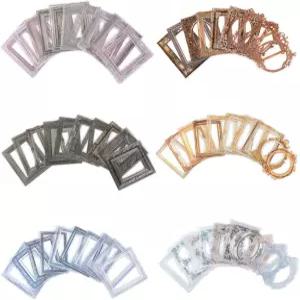 SOFPLATE 120Pcs 6가지 스타일의 레트로 프레임 스티커 스크랩북 국경 빈티지 컬러풀 PET 앤티크 사진 앨범