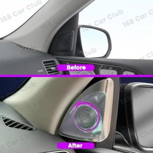 메르세데스-벤츠 2020 W167 GLE GLS 450 차량용 4D 회전 트위터 엠비언트 라이트 64색 RGB LED 발광 카 스