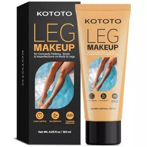 코토토 타투 커버 메이크업 워터프루프 4.05 Fl Oz 다크 브라운 롱래스팅 레그 바디 파운데이션 무이전
