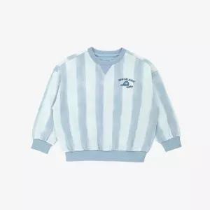 뉴발란스키즈 Ready Set Rugby세로 스트라이프 라운드넥 스셔츠 NK9CG1303U(51)Light Blue