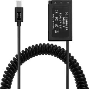HangTon USB C to LPE17 Duy Battery for Canon EOS 호환 R8 T6s T6i T7i X8i SL2 800D 9000D Camera