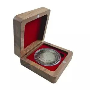 나무 단일 동전 수집 상자 2mm/26mm/3mm/36mm/4mm 홀더 챌린지 밀리터리 케이스 부드러운 벨벳 패드