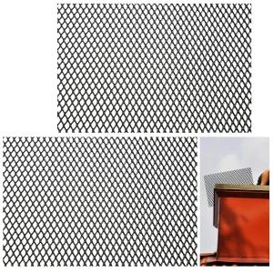 Zonon 2 팩 블랙 확장 알루미늄 메쉬 시트 12 x 24 인치 벽난로 스크린 캐비닛 환기 라디에이터 커버 RV 및