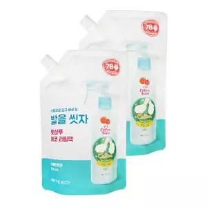 엘지 온더바디 코튼풋 발을 씻자 풋샴푸 자몽민트향 500ml 2개 발씻기 발냄새