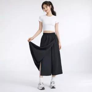 여자 언발 랩 스커트 밴딩 데일리 롱 스커트_25628946_588872