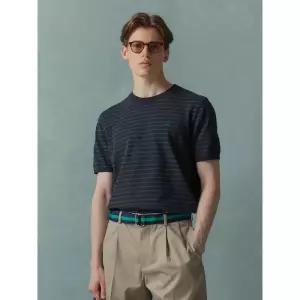 Brooks Brothers 핀 스트라이프 풀오버 스웨터 (네이비) (BBWRMBG206) 1046578