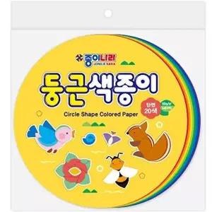 고품질 100매 둥근색종이 14cm (10개 1세트) 사무용품 WFM7FVT