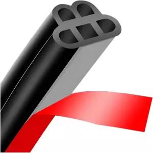 ANFTDCO 자동차 도어 씰 스트립 16.4피트 고무 5홀 이중층 소음 단열 차량 가장자리 트림 개스킷 웨더