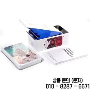 10.3x6cm 화이트 누멘 신성한 동물 타로 카드 세트 (틴케이스 포함) PDF 가이드북 점술 운명 78장