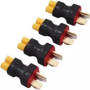 OliRC 4pcs XT30 암에서 T플러그 남성 커넥터 어댑터 C1484