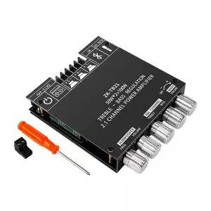 ZKTB21 2.1 채널 블루투스 5.0 증폭기 보드 ？ TPA3116D2 칩 50Wx2+100W MAX DC 1224V AUX 입력 홈 시어터