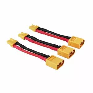 OliYin 3pcs 남성 XT60에서 여성 커넥터 어댑터 터니기 드론 FPV 케이블 16awg 1.96인치 3팩