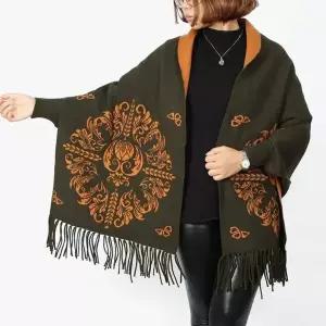 TBZ 양면 플라워 가디건 숄 숄코디 데일리룩 심플룩-WFMIAFI