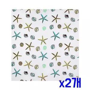 TBZ 별가사리 패턴 물튐방지 샤워커튼(150x180cm) x2개