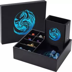 DND 및 RPG용 Soar Forge 주사위 트레이 타워 올인원 게임 로머 랜덤 롤용 대형 세트 미니 등 D 선물