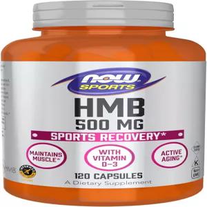 NOW 식품 스포츠 뉴트리션 HMB β-하이드록시 메틸부티레이트 500mg 120가지 채소 캡슐