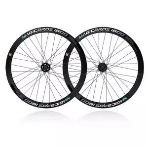 MAGICBROS 40MM 반사 고정 기어 자전거 Wheelset 알루미늄 합금 단일 속도 블랙 Fixie 바퀴 세트