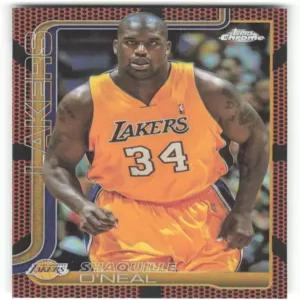 202526 탑스 크롬 농구 굴절기 242 샤킬 오닐 로스앤젤레스 레이커스 NBA 트레이딩 카드