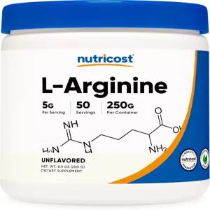 뉴트리코스트 L-아르기닌 250그램 - 순수 분말 1회 제공량당 5000mg 50인분