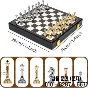 체스판 29cm/11.4인치 금속 아연 국제 세트 2개의 추가 퀸 포함 다양한 명절 선물용 보드 게임에